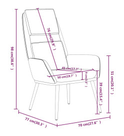 Chaise de relaxation Vert foncé Tissu