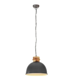 Lampe suspendue industrielle Gris Rond 50 cm E27 Manguier