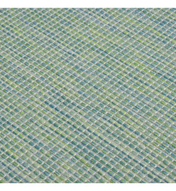 Tapis à tissage plat d'extérieur 100x200 cm Turquoise