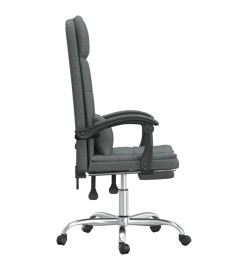 Fauteuil de massage inclinable de bureau Gris foncé Tissu