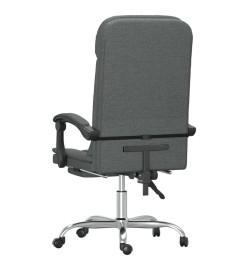 Fauteuil de massage inclinable de bureau Gris foncé Tissu