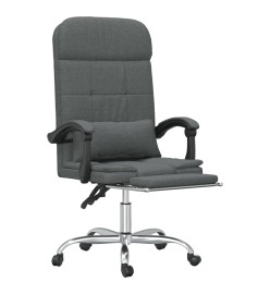 Fauteuil de massage inclinable de bureau Gris foncé Tissu