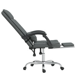 Fauteuil de massage inclinable de bureau Gris foncé Tissu