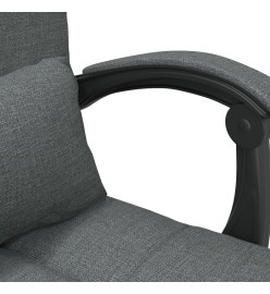 Fauteuil de massage inclinable de bureau Gris foncé Tissu