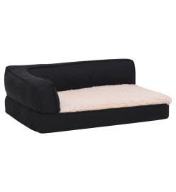 Matelas de lit ergonomique de chien 75x53 cm Polaire aspect lin