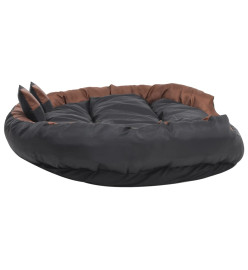 Coussin réversible lavable de chien Noir et marron 150x120x25cm