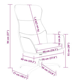 Chaise de relaxation Marron Similicuir daim