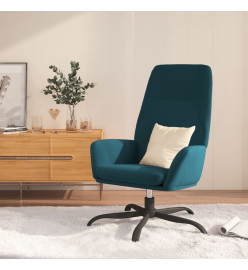 Chaise de relaxation Bleu Velours