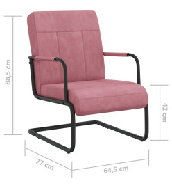 Chaise cantilever Rose Velours