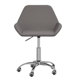 Chaise pivotante de bureau Gris foncé Tissu