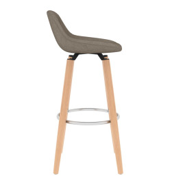 Tabourets de bar lot de 2 taupe tissu