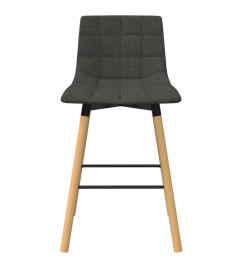 Tabourets de bar lot de 2 gris clair tissu