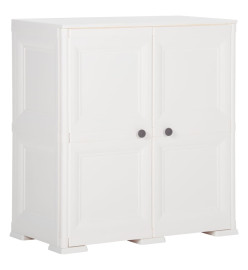 Armoire plastique 79x43x85,5 cm design de bois blanc angora