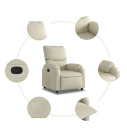 Fauteuil inclinable Crème Similicuir