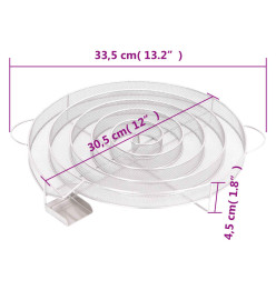 Générateur de fumée froide rond 33,5 cm acier inoxydable