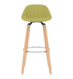 Tabourets de bar lot de 2 vert tissu