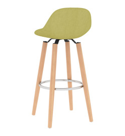 Tabourets de bar lot de 2 vert tissu