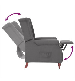 Fauteuil inclinable Gris clair Tissu