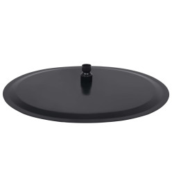 Pomme de douche pluie Acier inoxydable 40 cm Ronde Noir