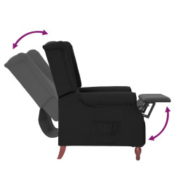 Fauteuil inclinable Noir Tissu