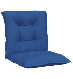 Coussins de chaise de jardin à dossier bas lot de 6 bleu royal