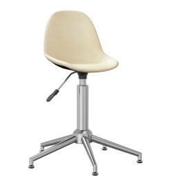 Chaise pivotante de bureau Crème Tissu