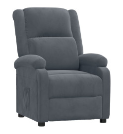 Fauteuil inclinable Gris foncé Velours