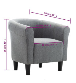 Fauteuil Gris foncé Tissu