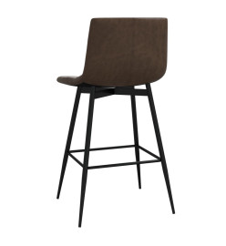 Tabouret de bar Marron foncé Similicuir