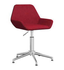 Chaise pivotante de bureau Rouge bordeaux Tissu