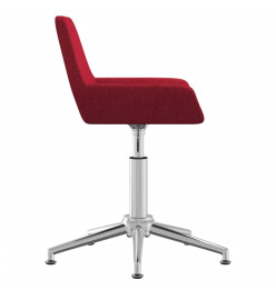 Chaise pivotante de bureau Rouge bordeaux Tissu