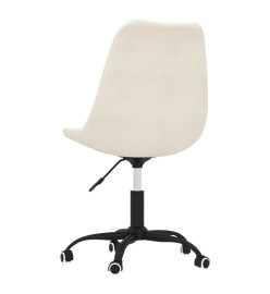 Chaise pivotante de bureau Crème Tissu