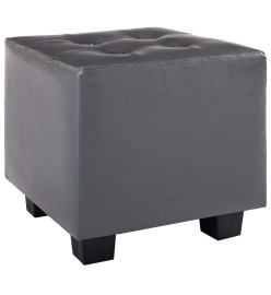 Fauteuil avec repose-pied Gris Similicuir