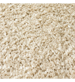 Tapis shaggy à poils hauts Beige 200x290 cm 50 mm