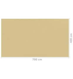 Tapis de tente 400x700 cm Beige