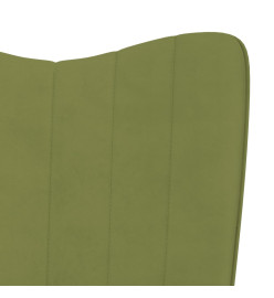 Chaise de relaxation Vert clair Velours