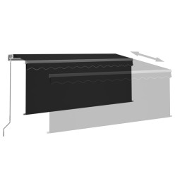 Auvent manuel rétractable avec store 3x2,5 m Anthracite