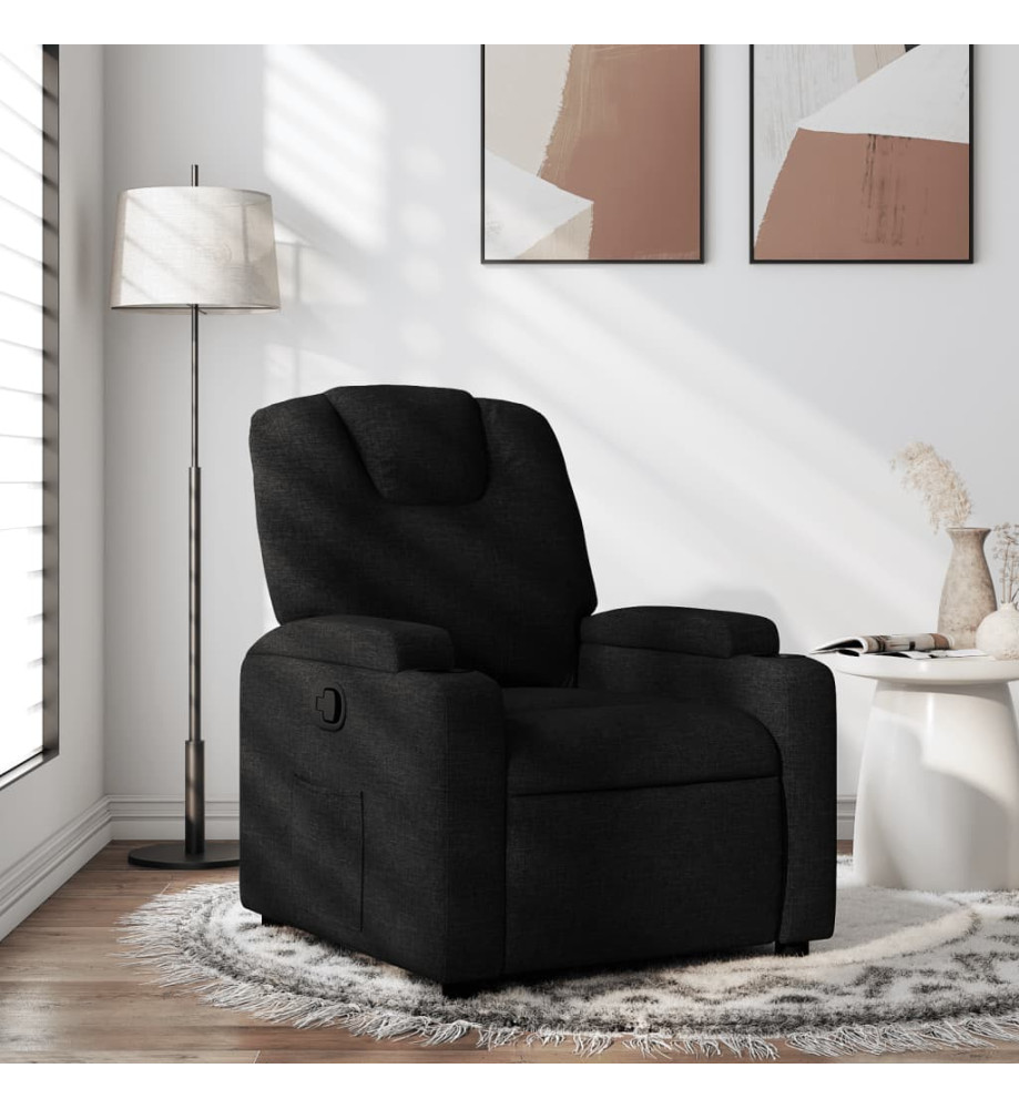 Fauteuil inclinable Noir Tissu