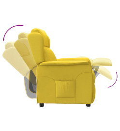 Fauteuil inclinable Jaune clair Tissu