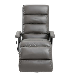 Fauteuil inclinable TV Gris Similicuir