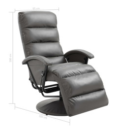 Fauteuil inclinable TV Gris Similicuir