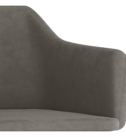 Chaise pivotante de salle à manger Gris foncé Velours