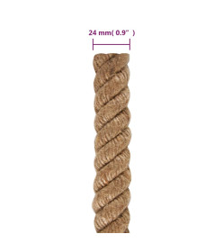 Corde de jute 50 m de long 24 mm d'épaisseur