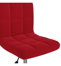 Chaise pivotante de bureau Rouge bordeaux Velours