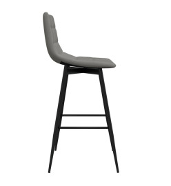 Tabouret de bar Gris clair Velours