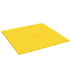 Panneaux muraux 12 pcs Jaune clair 30x30 cm Tissu 1,08 m²