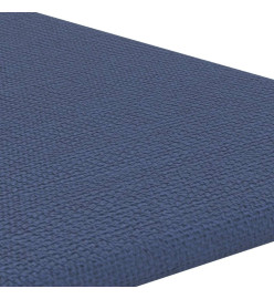 Panneaux muraux 12 pcs Bleu 30x30 cm Tissu 0,54 m²