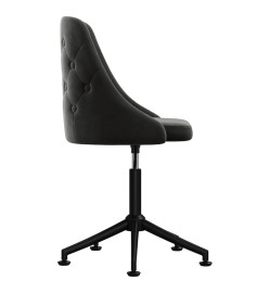 Chaise pivotante de bureau Gris foncé Velours