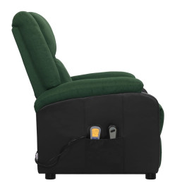 Fauteuil de massage Vert foncé Tissu