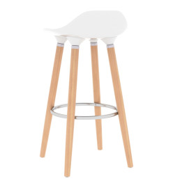 Tabourets de bar lot de 2 blanc